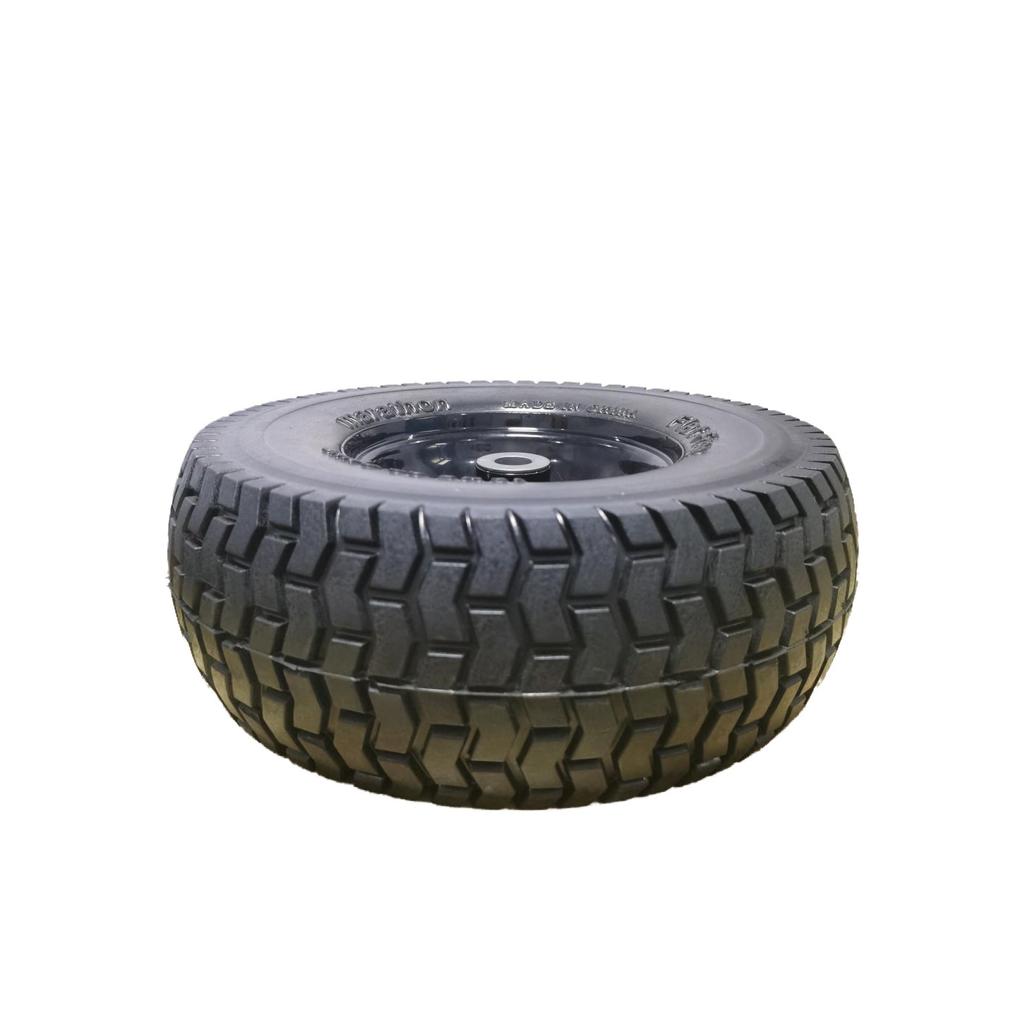 Flat Free Tire And Wheel Assemblies For Riding Lawn Mowers With 3" Hub - Black