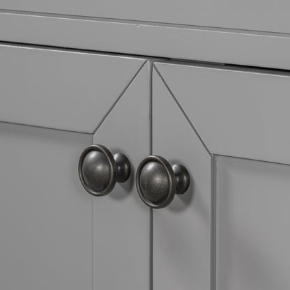 Modern Bathroom Vanity With Sink, Freestanding With Drawers And Doors