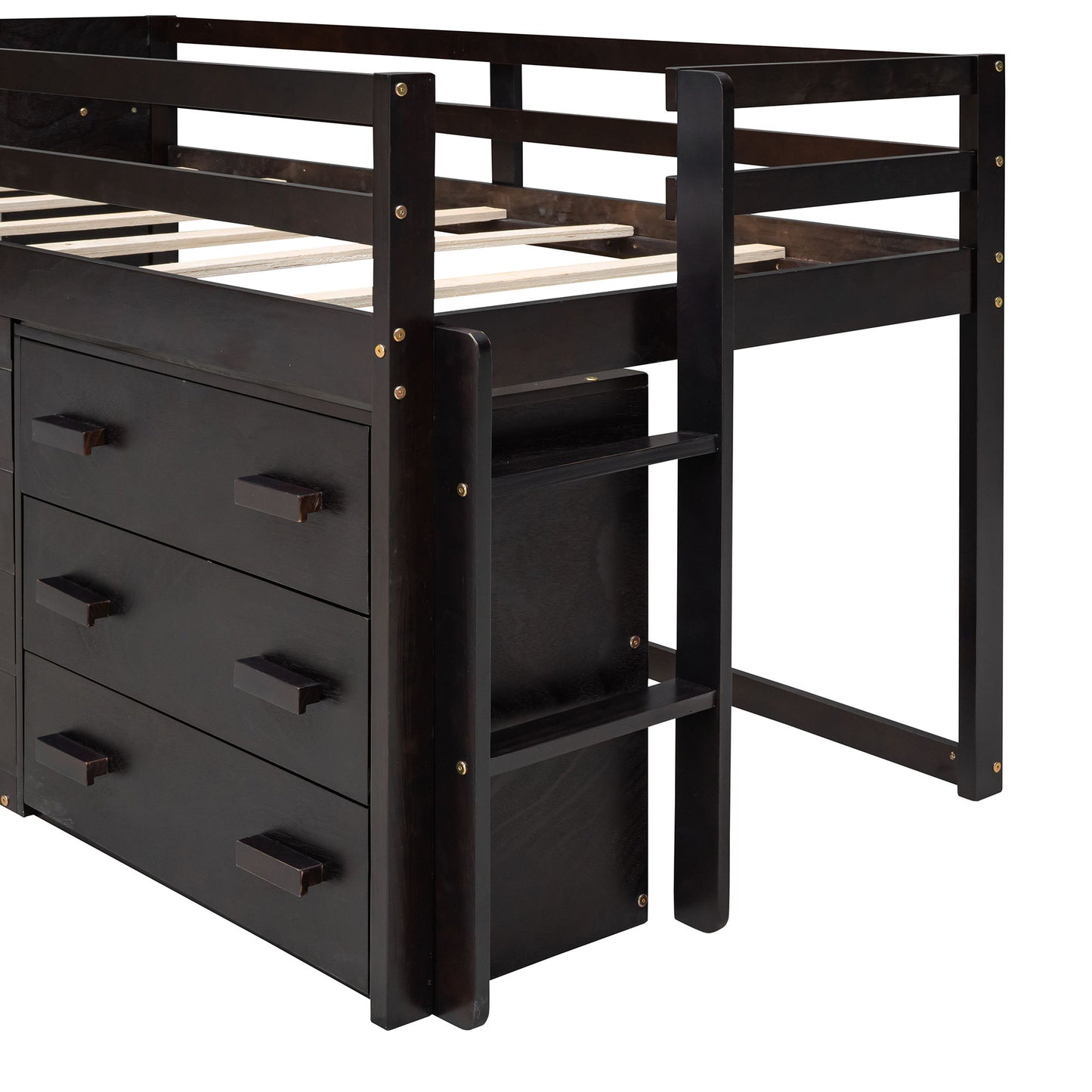 Loft Bed With Cabinet And Shelf