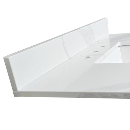 Bathroom Vanity Top With Undermount Sink, 3 Pre Drilled Holes
