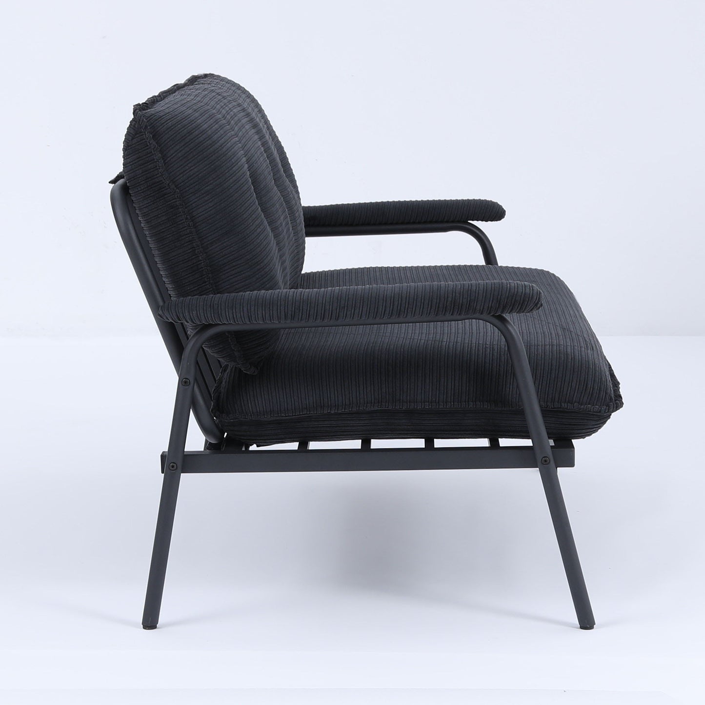 Modern Metal Frame Sofa With Sponge Filling For Compact Spaces And Versatile Use