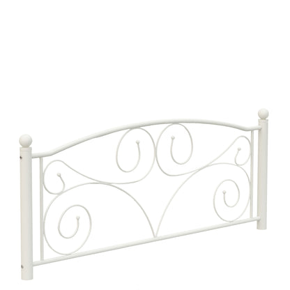 Full With Metal Frame Bed - White