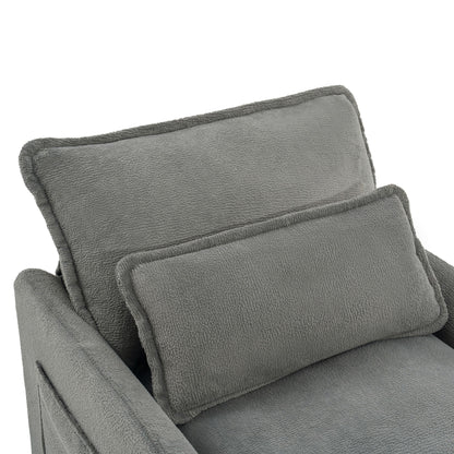Modern 3 Seater Sofa With Side Storage Pockets For Living Room