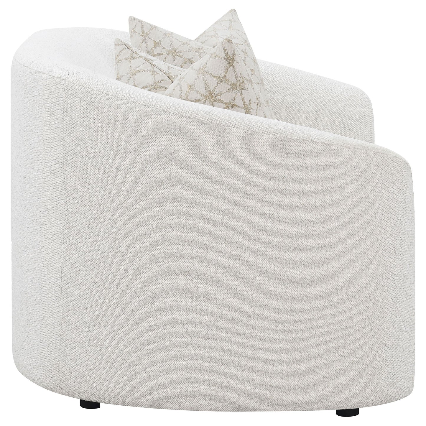 Rory - Sloped Arms Loveseat With Pillows - White