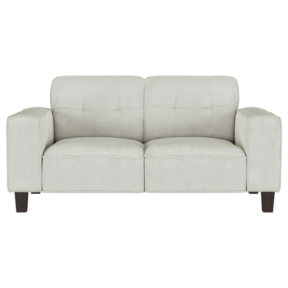 Xana - Track Arm Tufted Loveseat - Greige