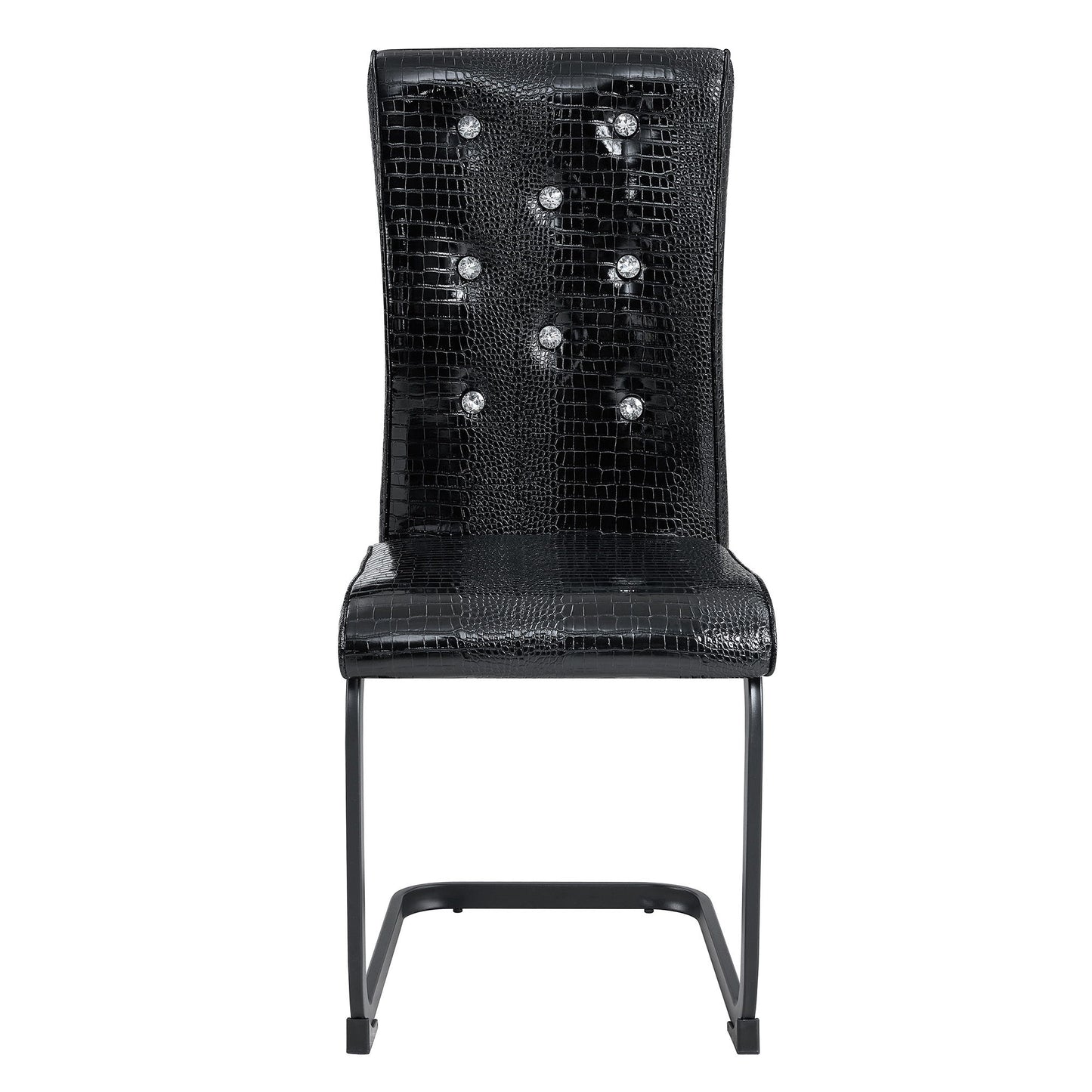 Alligator Skin Upholstered Dining Chairs