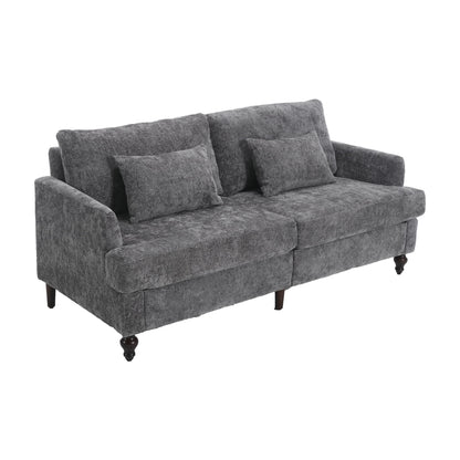 Mid Century Modern Fabric Loveseat Sofa, 2 Seat Upholstered Couch