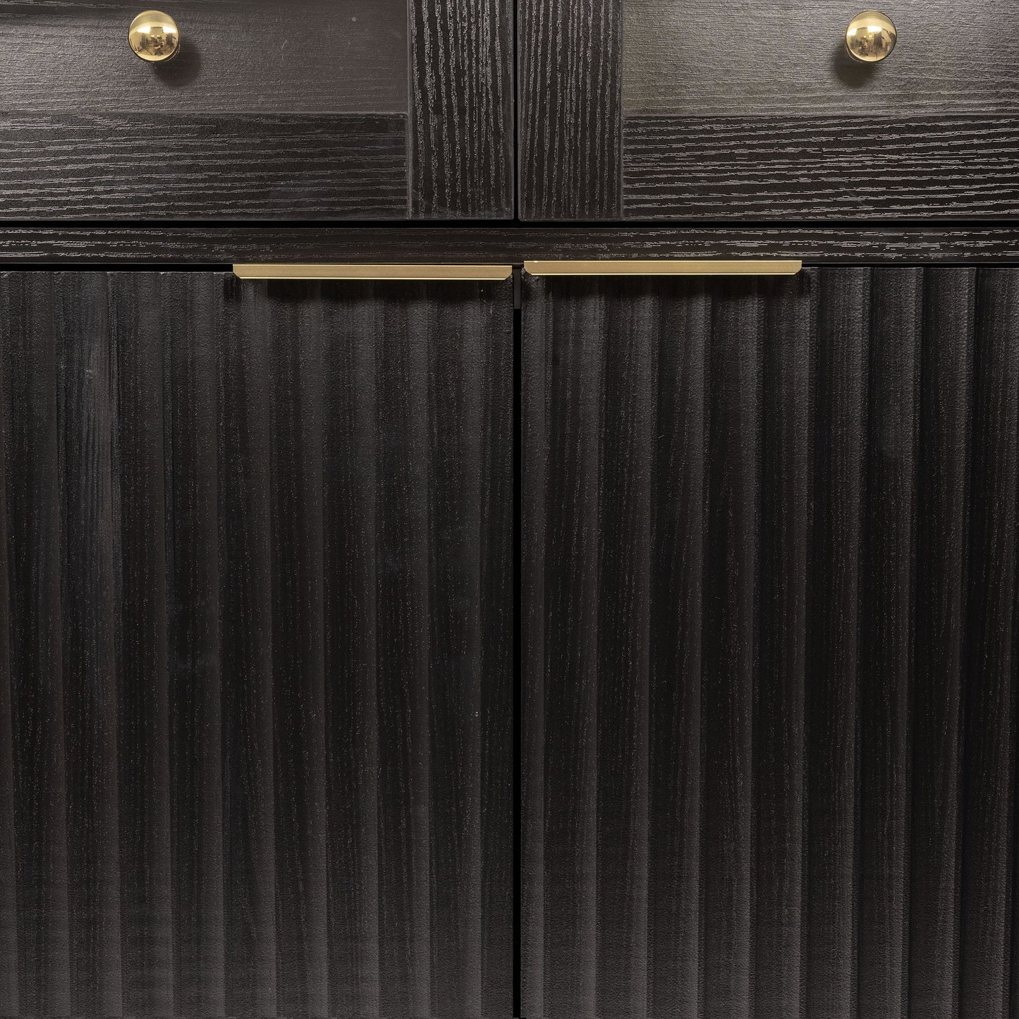 Fluted Tall Arched Pantry Cabinet With Adjustable Shelves