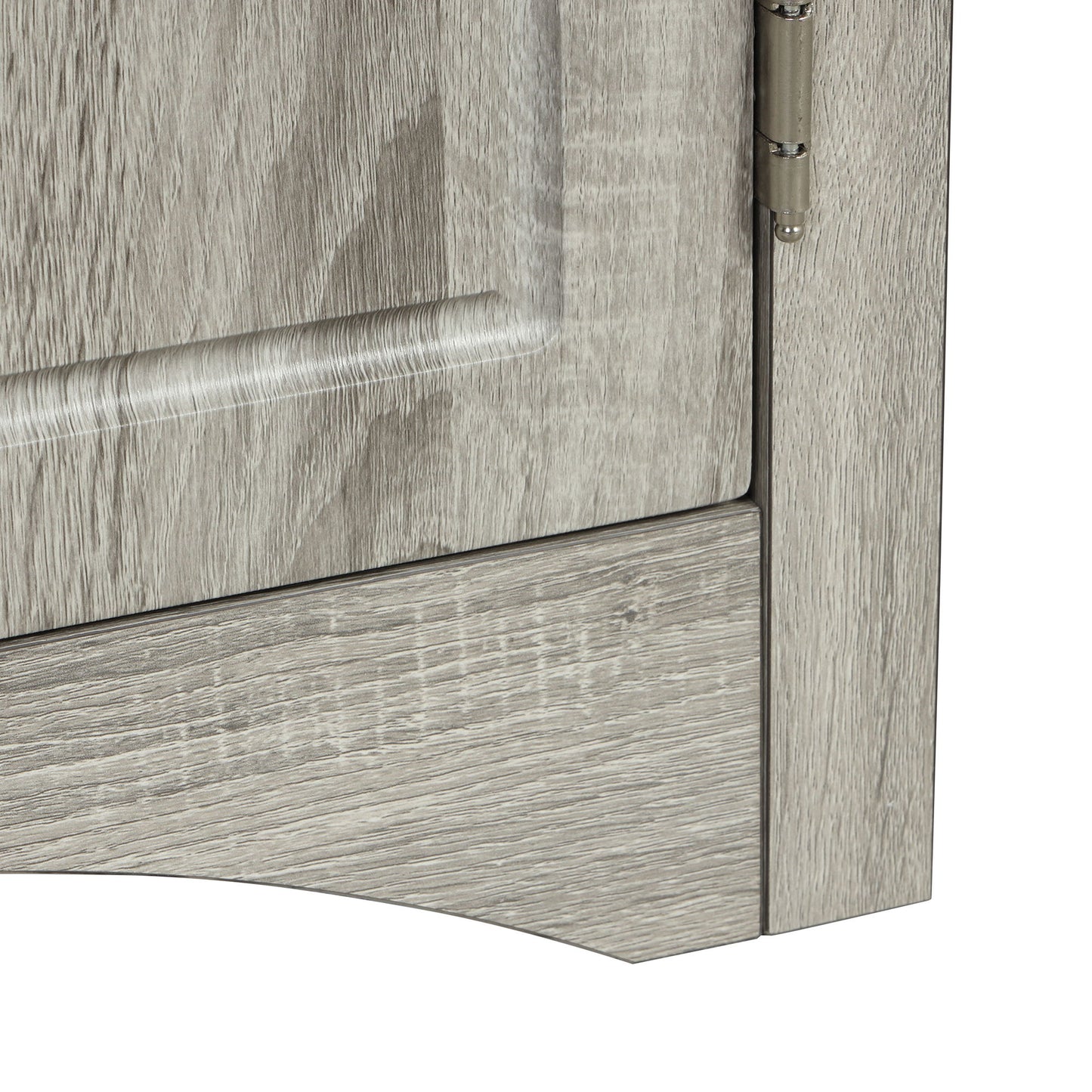 Triangle Bathroom Storage Cabinet With Adjustable Shelves, Freestanding Floor Cabinet - Oak