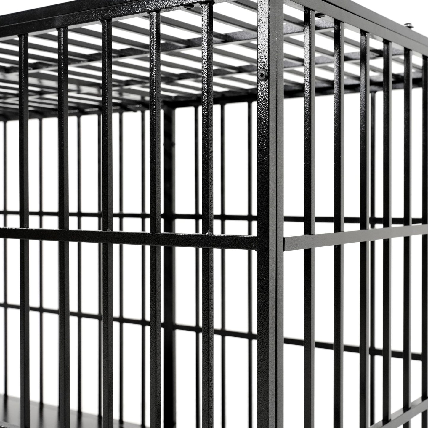 Extra Large Heavy Duty Dog Crate With Removable Pans For Dogs - Black