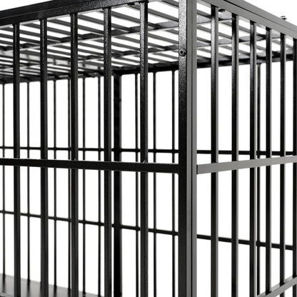 Extra Large Heavy Duty Dog Crate With Removable Pans For Dogs - Black