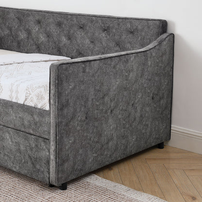 Daybed With Pop Up Trundle And USB Charging Armrest