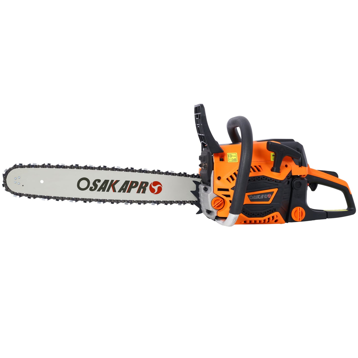 62Cc Gas Powered Chainsaw 22" 2 Cycle Petrol Handheld Chain Saw Epa Compliant For Wood Cutting Aluminium - Orange