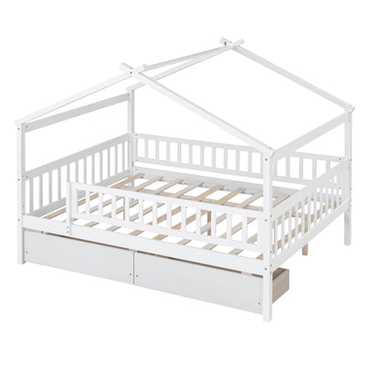 House Bed With 2 Drawers