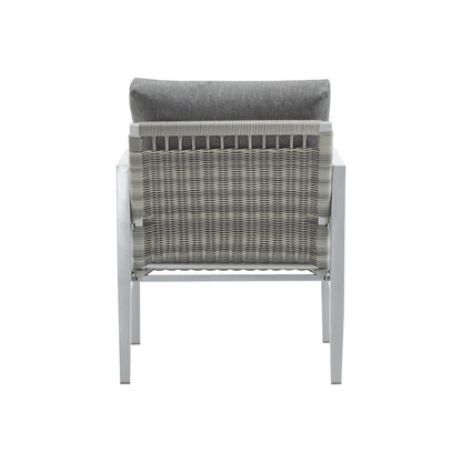 Modern Lounge Chair With Rope Accents And Cushions