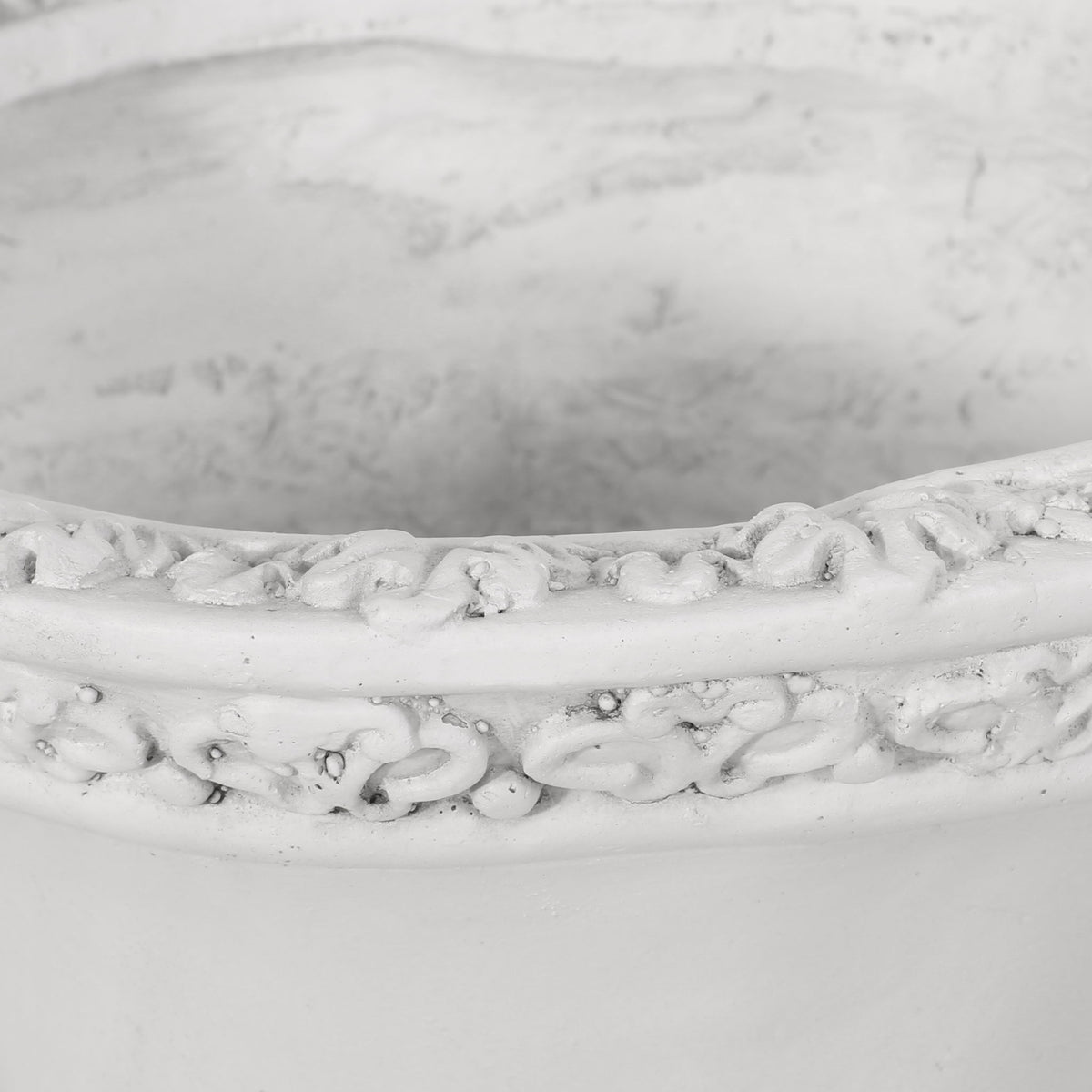 Roman Style Garden Urn Planter - Antique White
