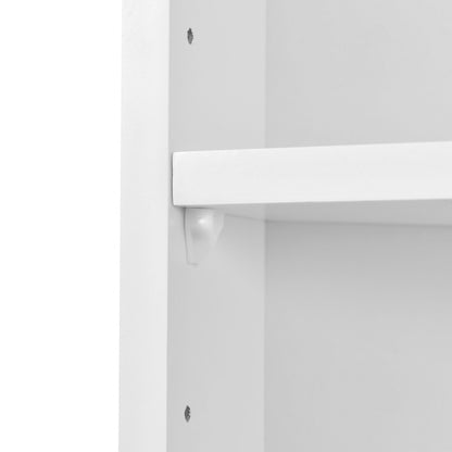 Multi Functional Corner Cabinet With Adjustable Shelves And 2 Doors