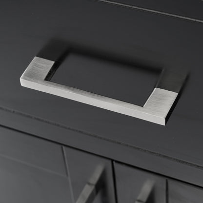 Bathroom Vanity With Sink And Ample Storage, Rectangular Undermount Sink - Black