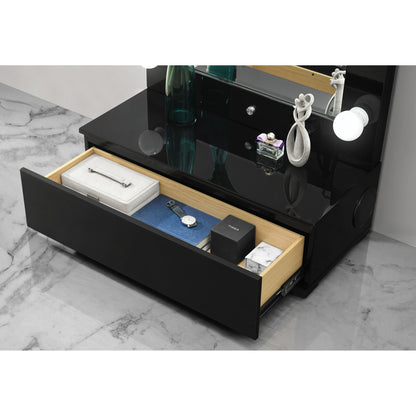 Elisa - Narrow Tall Mirror With Speaker And Drawer