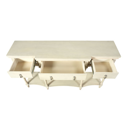 Retro Console Table With 3 Soft Close Drawers