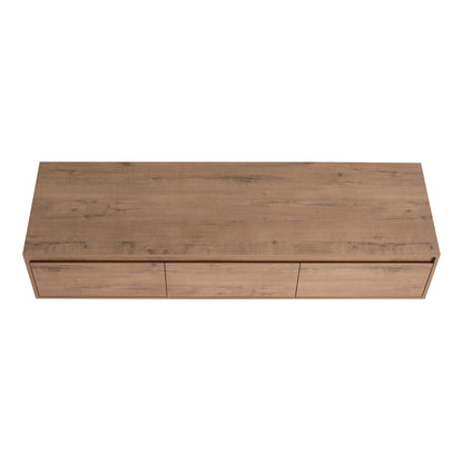 Modern Minimalist Bathroom Cabinet With Soft Close Drawers And Floating Mounting Design