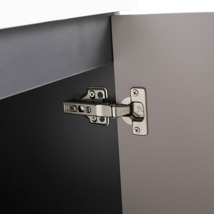 Contemporary Freestanding Bathroom Vanity With Resin Sink & Soft-Close Cabinet Doors