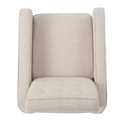 Mid-Century Modern Recliner With Button Tufted Waffle Stitch