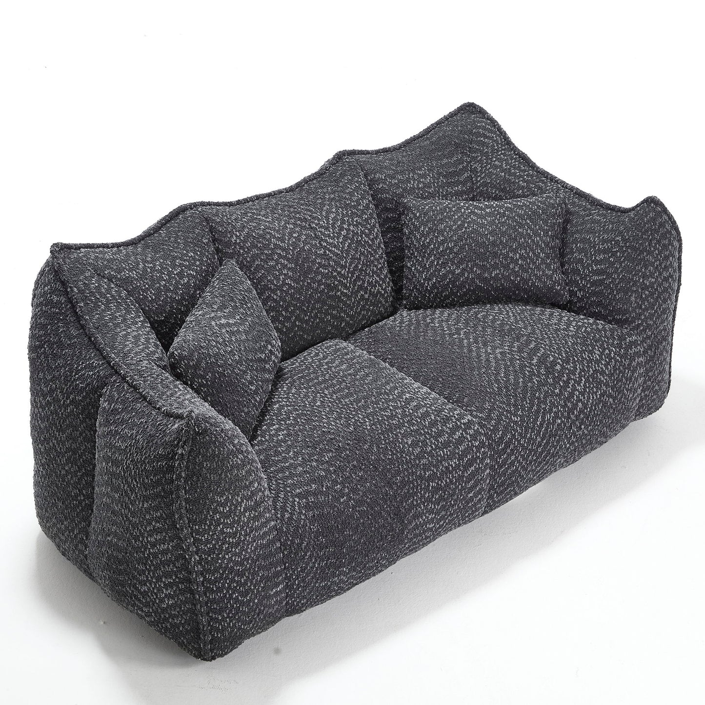 Comfortable Dual Beanbag Chair With High Resilience Foam Core For 2 People