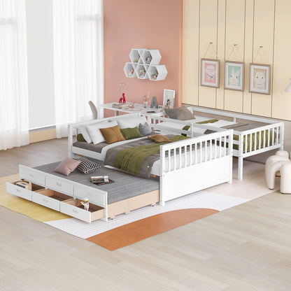 Bunk Bed With Twin Size Trundle And Drawers
