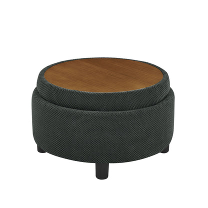 Storage Round Footstool Table Ottoman