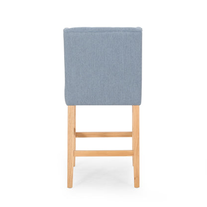 Vienna - Contemporary Fabric Tufted & Wingback Counter Stools (Set of 2)