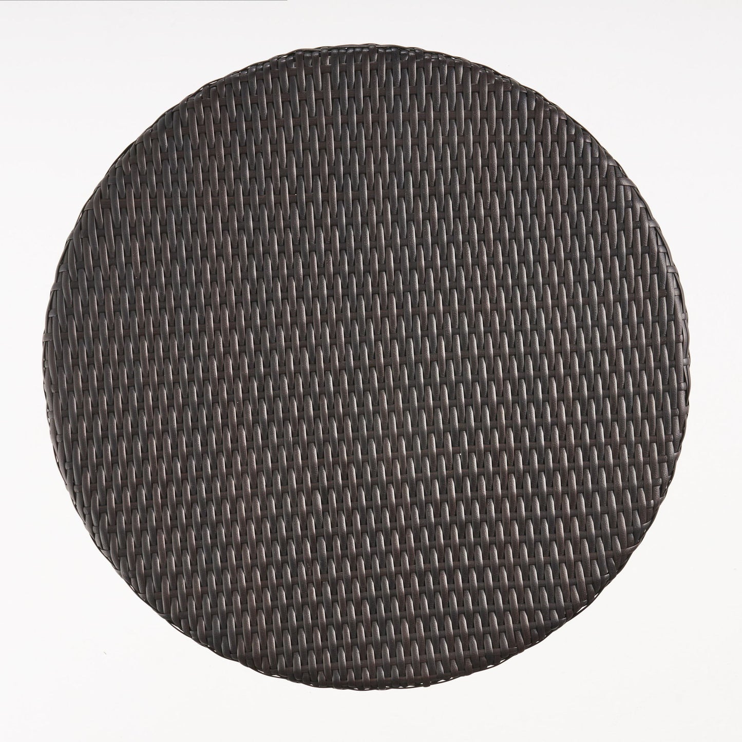 Outdoor Round Rattan Bar Table With Iron Frame - Multi Brown