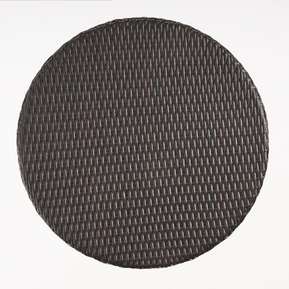 Outdoor Round Rattan Bar Table With Iron Frame - Multi Brown