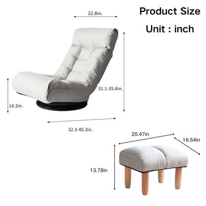 Adjustable Japanese Reclining Floor Chair Sofa With Metal Frame For Living Room