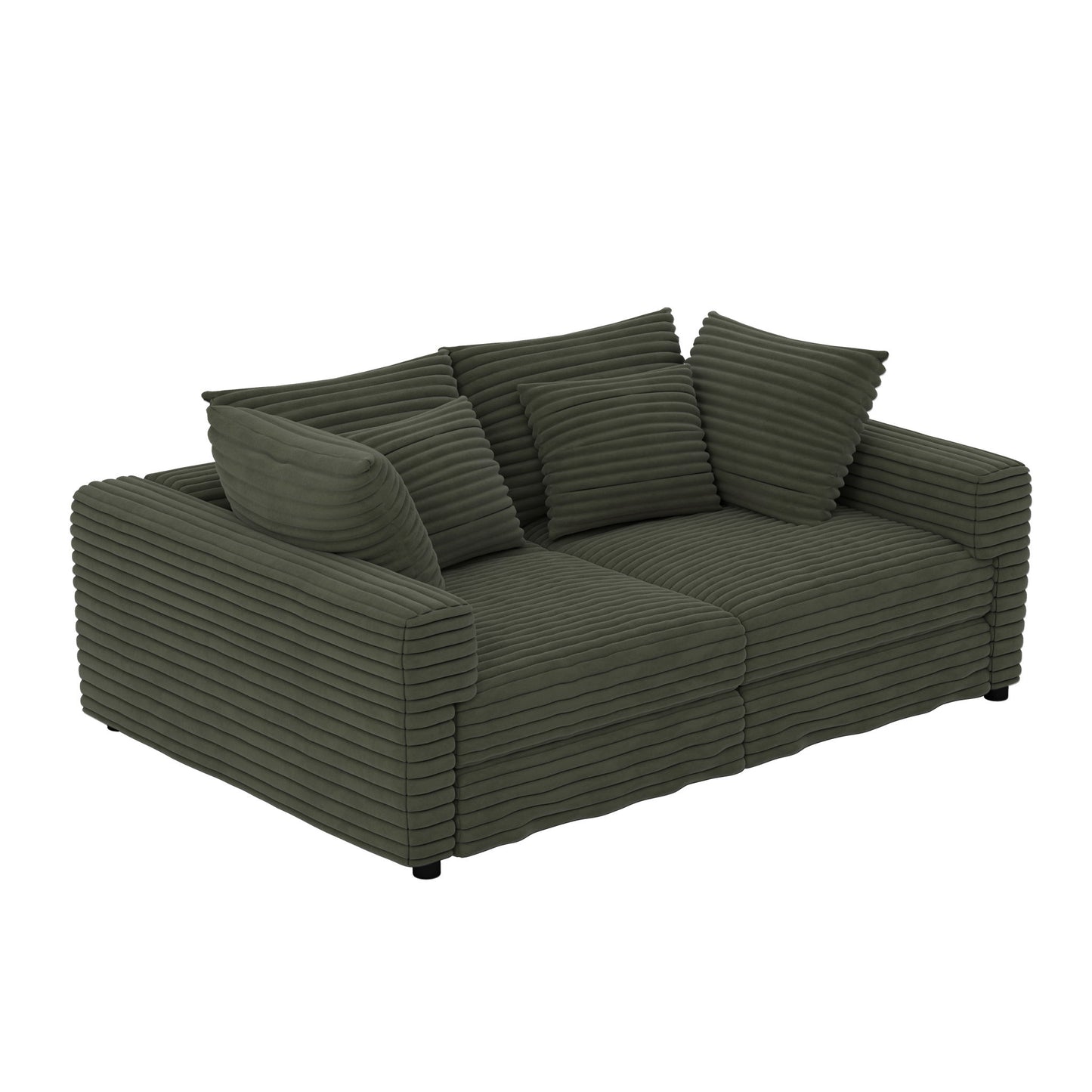 4 Seat Sofa, Modern Comfy Upholstered Sofa Cloud Couch, Deep Seat Couches With Soft Pillows