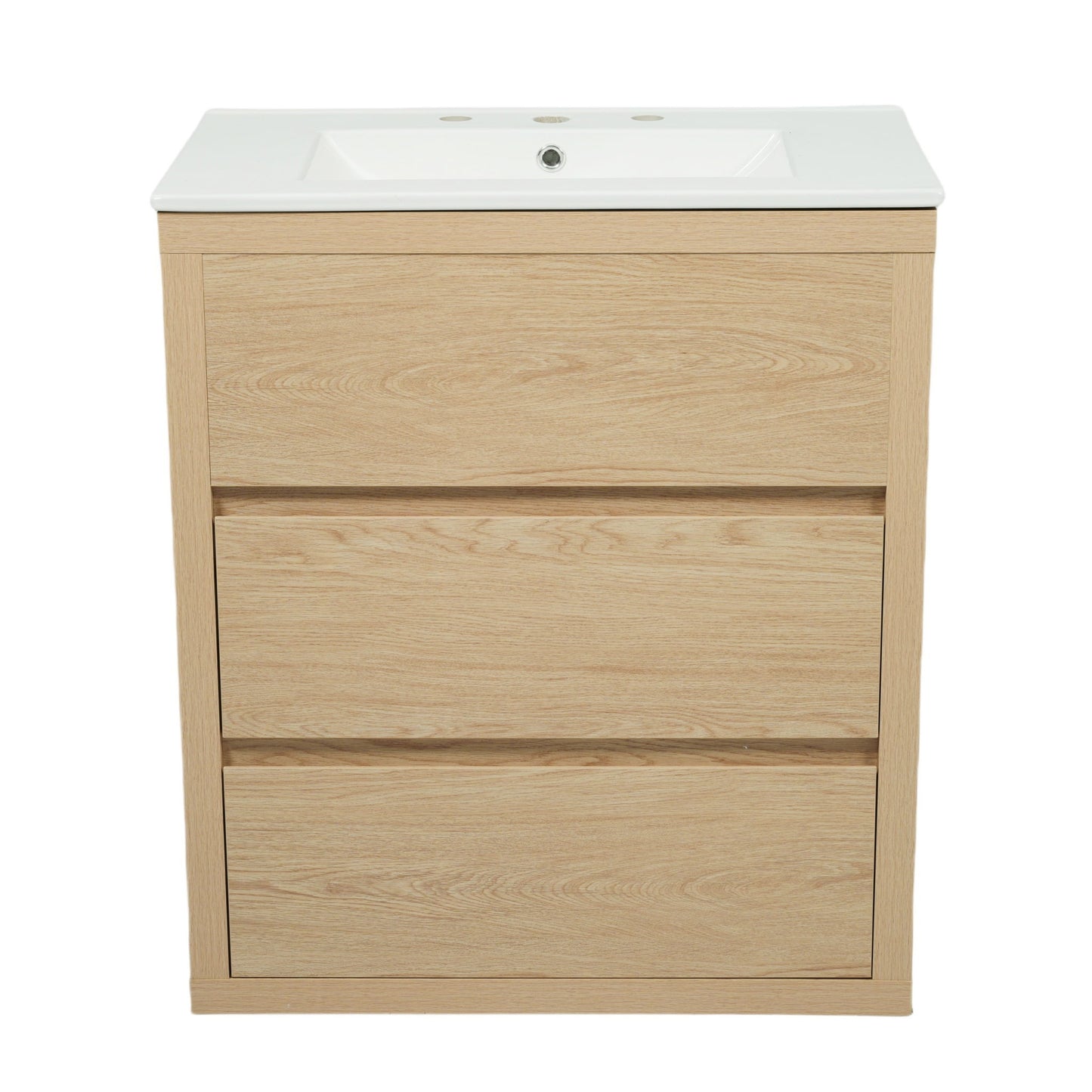 Double Sinks Bathroom Vanity Set With 2 Ceramic Basins