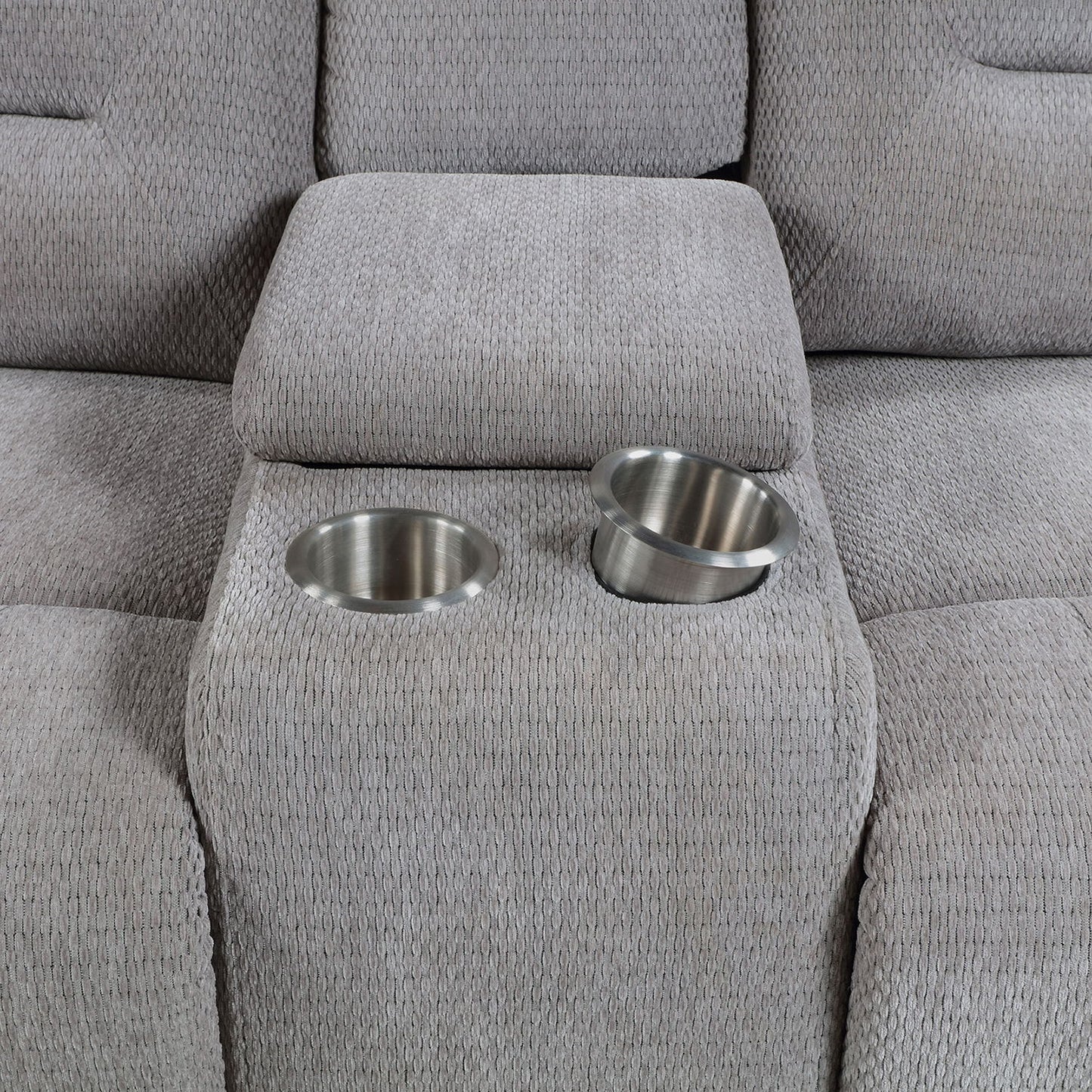 Sebring - 2 Piece Upholstered Reclining Sofa Set With Manual Recline - Gray