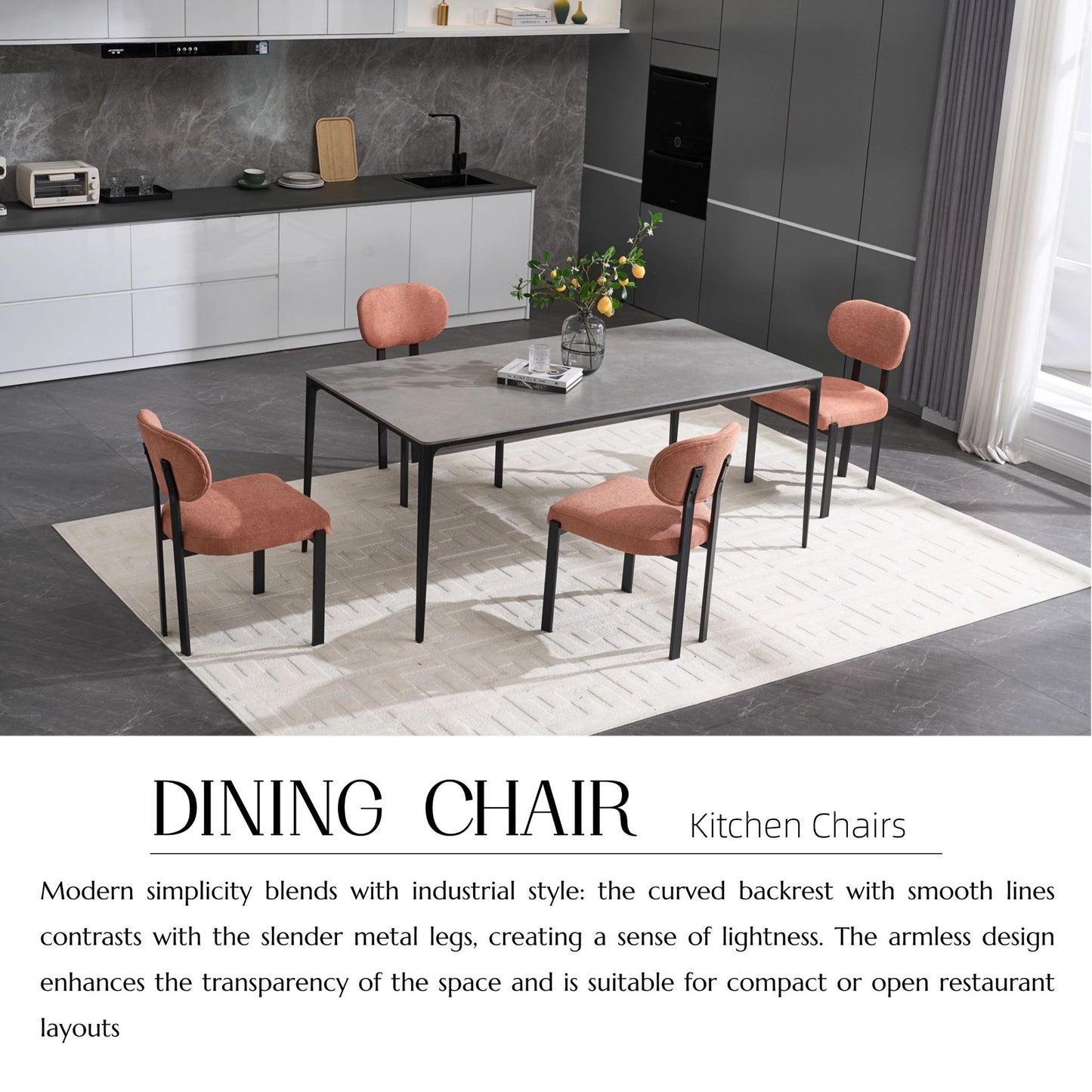 Dining Armless Chairs (Set of 2)