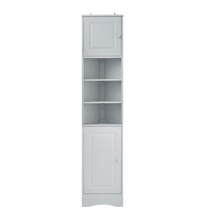 Multi Functional Corner Cabinet With Adjustable Shelves And 2 Doors