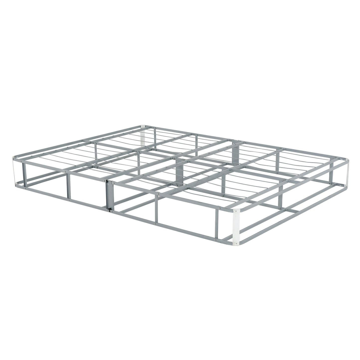 Foldable 9" Twin Size Metal Mattress Box Spring Foundation Bedroom Furniture Bed Base - Gray