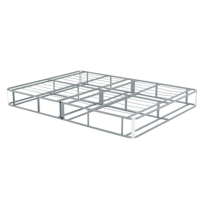 Foldable 9" Twin Size Metal Mattress Box Spring Foundation Bedroom Furniture Bed Base - Gray