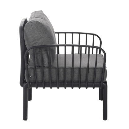 Outdoor Patio Club Chair, Waterproof Thick Cushion Deep Seating