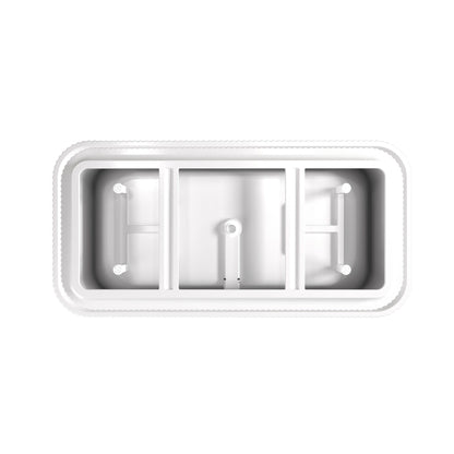 Rectangle Linear Freestanding Soaker Tub With Pop Up Drain, Double Wall Insulated Construction - Gloss White