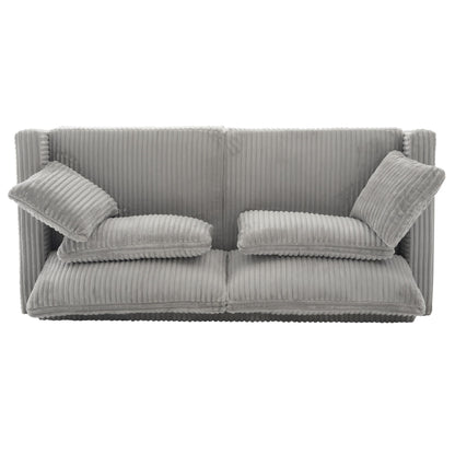 Modern Loveseat Sofa With 4 Pillows