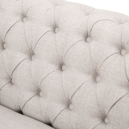 Nexuson - Upholstered Chesterfield Chair With Deep Tufted And Nailhead Trim
