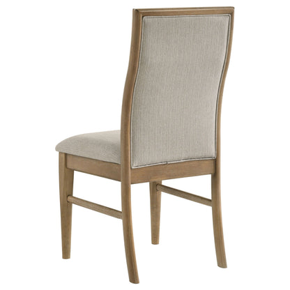 10 Piece Extension Dining Set With Upholstered Chairs And Matching Sideboard - Light Brown