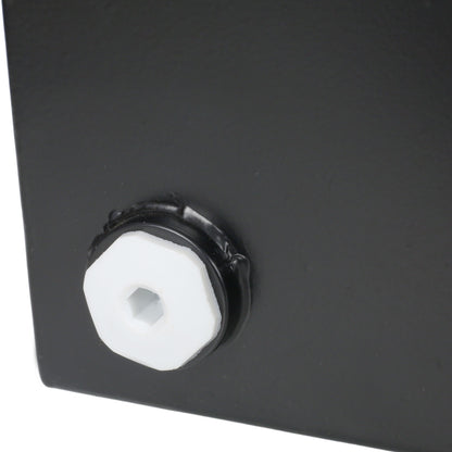 Heavy Duty 5 Gallon Steel Hydraulic Fluid Reservoir Tank With Mounting Foot, 14 Gauge - Black