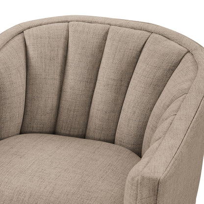 Solitude - Skirted Swivel Accent Chair With Hemp Like