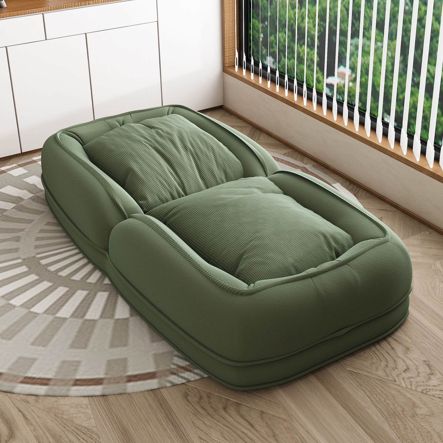 Upholstered Foldable Lazy Sofa Bed For Adults And Pets