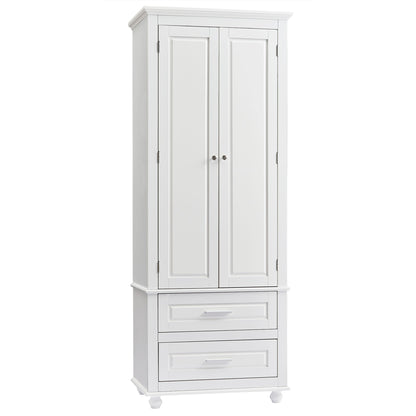Tall Storage Cabinet With 2 Drawers For Bathroom